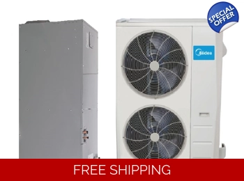 Midea 48K-Btu 15.3 SEER2 (Central Ducted) Mini Split H-Heat Pump (-22°F) 8.2 EER/9.2 HSPF (R410a)